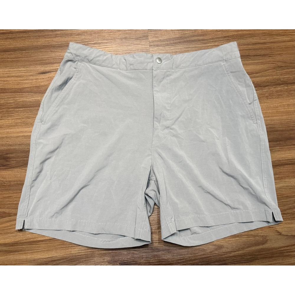 Buck Mason Mens 6" Deck Shorts Grey Drawstring Stretch Chino Size 38